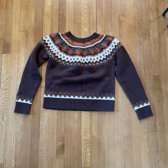 Kiel James Patrick Brown and Orange Pumpkin Sweater - Picture 4 of 9